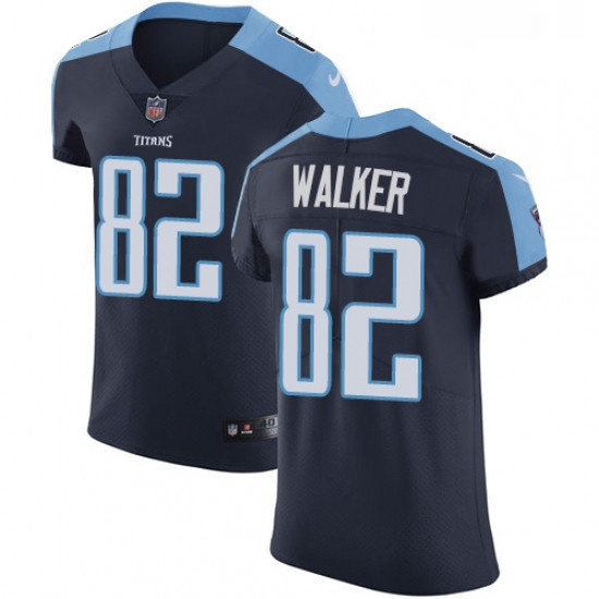 Mens Nike Tennessee Titans 82 Delanie Walker Navy Blue Alternate Vapor Untouchable Elite Player NFL 