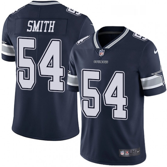 Mens Nike Dallas Cowboys 54 Jaylon Smith Navy Blue Team Color Vapor Untouchable Limited Player NFL J