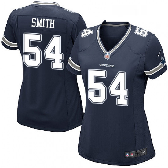 Womens Nike Dallas Cowboys 54 Jaylon Smith Game Navy Blue Team Color NFL Jersey