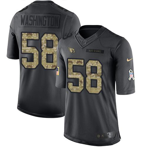 Nike Cardinals #58 Daryl Washington Black Mens Stitched NFL Limited 2016 Salute to Service Jersey