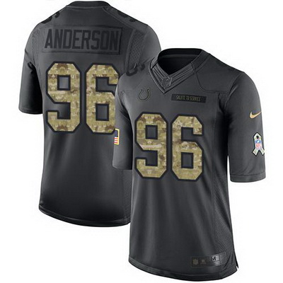 Nike Colts #96 Henry Anderson Black Mens Stitched NFL Limited 2016 Salute to Service Jersey