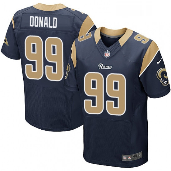 Men Nike Los Angeles Rams 99 Aaron Donald Navy Blue Team Color Vapor Untouchable Elite Player NFL Je