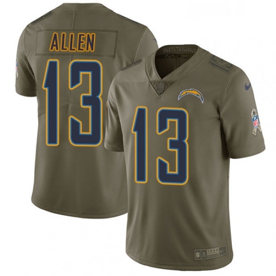 Youth Nike Los Angeles Chargers 13 Keenan Allen Limited Olive 2017 Salute to Service NFL Jersey