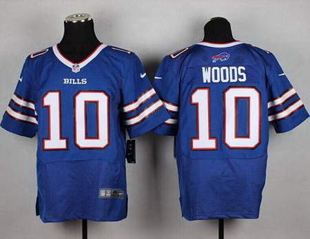 Nike Bills #10 Robert Woods Royal Blue Team Color Mens Stitched NFL New Elite Jersey