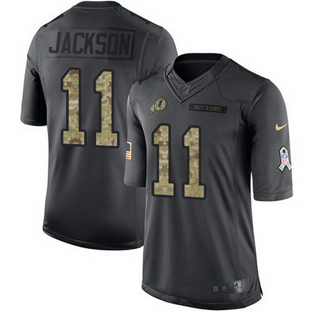 Nike Redskins #11 DeSean Jackson Black Mens Stitched NFL Limited 2016 Salute to Service Jersey