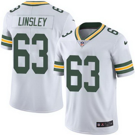 Nike Packers #63 Corey Linsley White Mens Stitched NFL Limited Rush Jersey