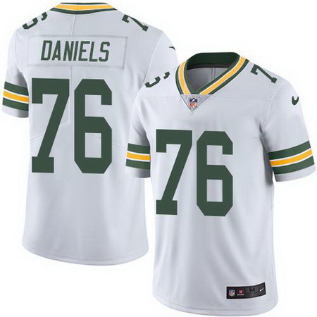 Nike Packers #76 Mike Daniels White Mens Stitched NFL Limited Rush Jersey