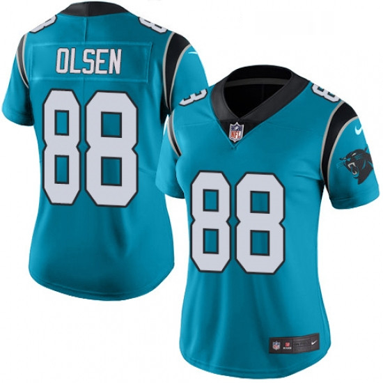 Womens Nike Carolina Panthers 88 Greg Olsen Blue Alternate Vapor Untouchable Limited Player NFL Jers