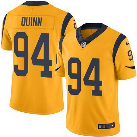 Nike Rams #94 Robert Quinn Gold Mens Stitched NFL Limited Rush Jersey