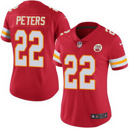 Nike Chiefs #22 Marcus Peters Red Womens Stitched NFL Limited Rush Jersey