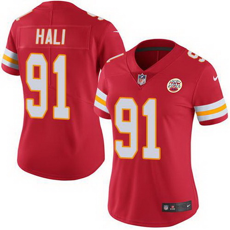 Nike Chiefs #91 Tamba Hali Red Womens Stitched NFL Limited Rush Jersey