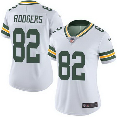 Nike Packers #82 Richard Rodgers White Womens Stitched NFL Limited Rush Jersey