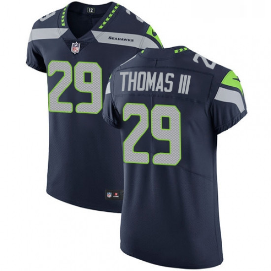 Mens Nike Seattle Seahawks 29 Earl Thomas III Steel Blue Team Color Vapor Untouchable Elite Player N