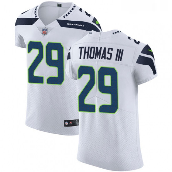 Mens Nike Seattle Seahawks 29 Earl Thomas III White Vapor Untouchable Elite Player NFL Jersey