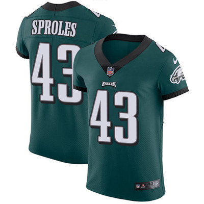 Nike Eagles #43 Darren Sproles Midnight Green Team Color Mens Stitched NFL Vapor Untouchable Elite J