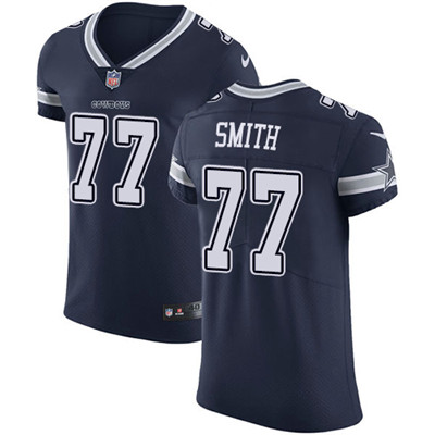 Nike Cowboys #77 Tyron Smith Navy Blue Team Color Mens Stitched NFL Vapor Untouchable Elite Jersey