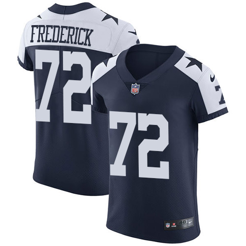 Nike Cowboys #72 Travis Frederick Navy Blue Thanksgiving Mens Stitched NFL Vapor Untouchable Throwba