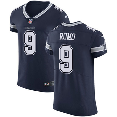 Nike Cowboys #9 Tony Romo Navy Blue Team Color Mens Stitched NFL