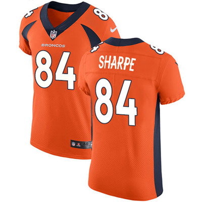 Nike Broncos #84 Shannon Sharpe Orange Team Color Mens Stitched NFL Vapor Untouchable Elite Jersey