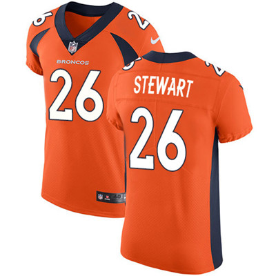 Nike Broncos #26 Darian Stewart Orange Team Color Mens Stitched 