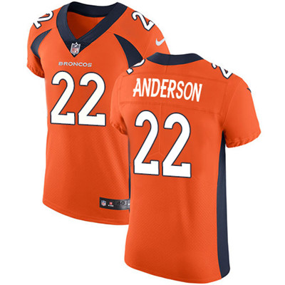 Nike Broncos #22 C J Anderson Orange Team Color Mens Stitched NFL Vapor Untouchable Elite Jersey