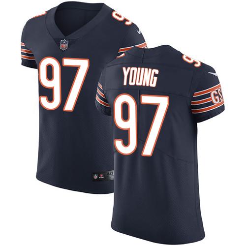 Nike Bears #97 Willie Young Navy Blue Team Color Mens Stitched NFL Vapor Untouchable Elite Jersey