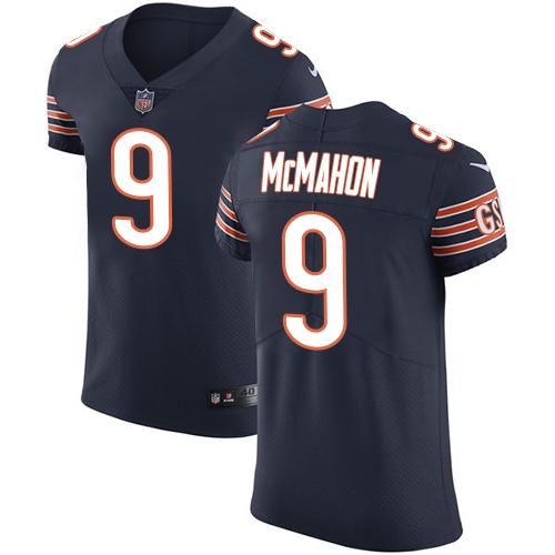 Nike Bears #9 Jim McMahon Navy Blue Team Color Mens Stitched NFL