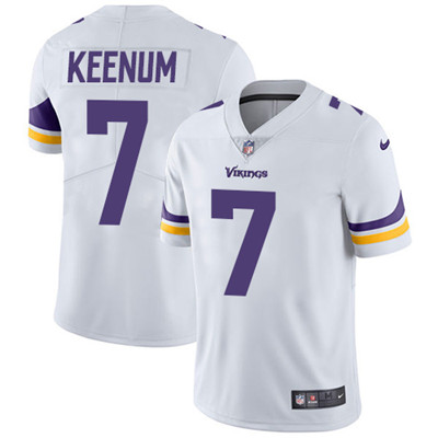 Nike Vikings #7 Case Keenum White Mens Stitched NFL Vapor Untouc