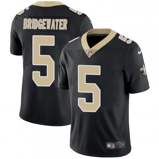 Mens Nike New Orleans Saints 5 Teddy Bridgewater Black Team Color Vapor Untouchable Limited Player N