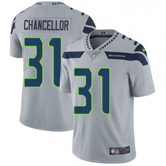 Youth Nike Seattle Seahawks 31 Kam Chancellor Grey Alternate Vapor Untouchable Limited Player NFL Je