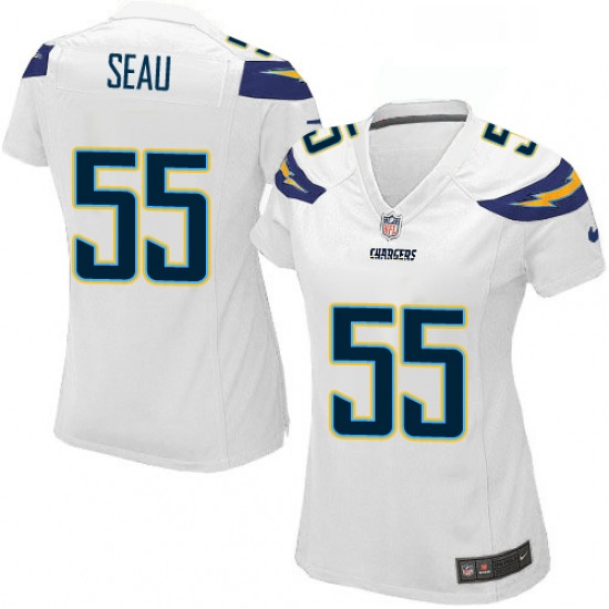 Womens Nike Los Angeles Chargers 55 Junior Seau Game White NFL Jersey