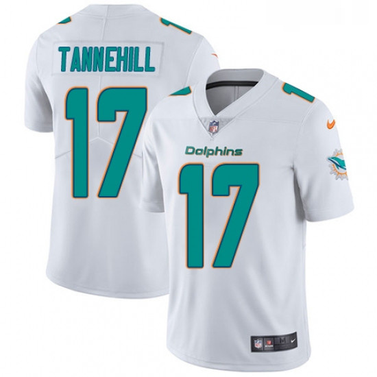 Youth Nike Miami Dolphins 17 Ryan Tannehill White Vapor Untouchable Limited Player NFL Jersey