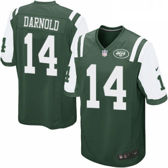 Mens Nike New York Jets 14 Sam Darnold Game Green Team Color NFL Jersey