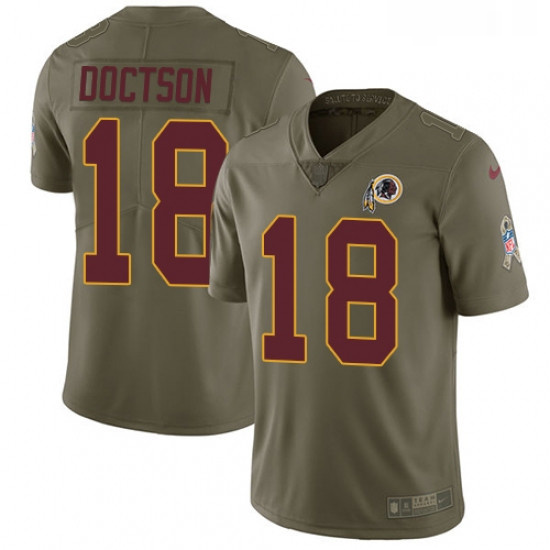 Mens Nike Washington Redskins 18 Josh Doctson Limited Olive 2017 Salute to Service NFL Jersey