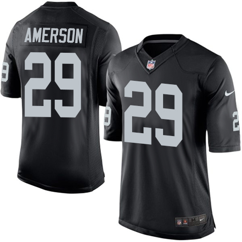 NFL Oakland Raiders #29 David Amerson Black Elite Jersey