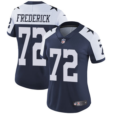 Nike Cowboys #72 Travis Frederick Navy Blue Thanksgiving Womens Stitched NFL Vapor Untouchable Limit