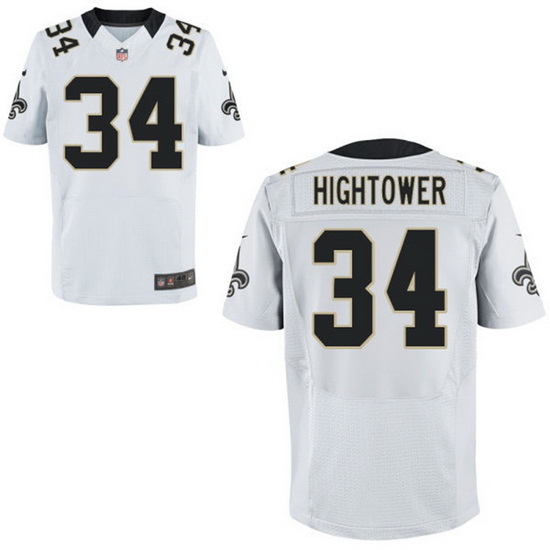 New Orleans Saints #34 Tim Hightower White Elite Jersey