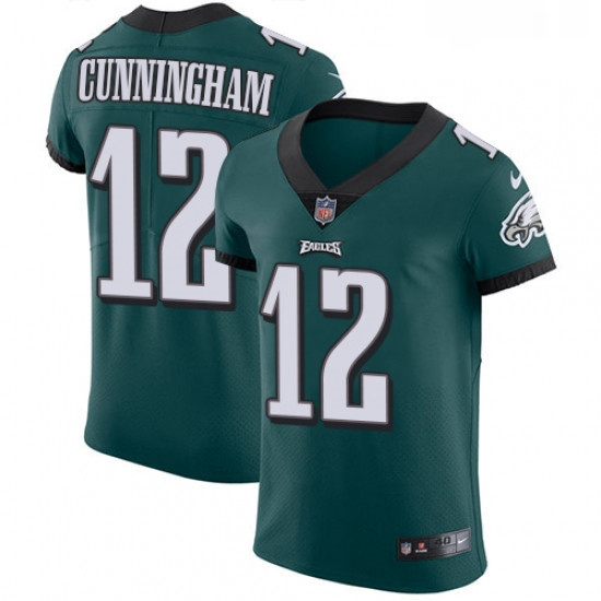 Mens Nike Philadelphia Eagles 12 Randall Cunningham Midnight Green Team Color Vapor Untouchable Elit