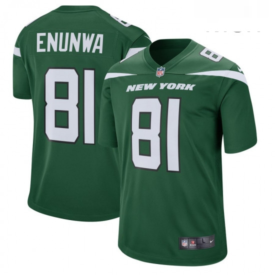 Mens New York Jets 81 Quincy Enunwa Nike Green Player Game Jersey