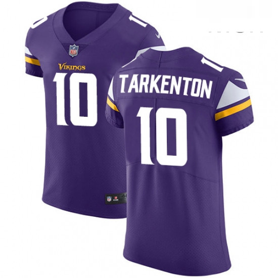 Mens Nike Minnesota Vikings 10 Fran Tarkenton Purple Team Color Vapor Untouchable Elite Player NFL J