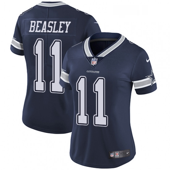 Womens Nike Dallas Cowboys 11 Cole Beasley Navy Blue Team Color Vapor Untouchable Limited Player NFL