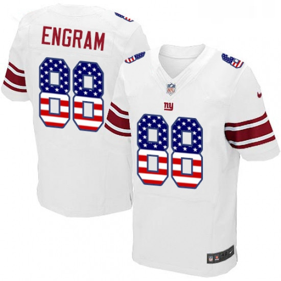 Mens Nike New York Giants 88 Evan Engram Elite White Road USA Fl