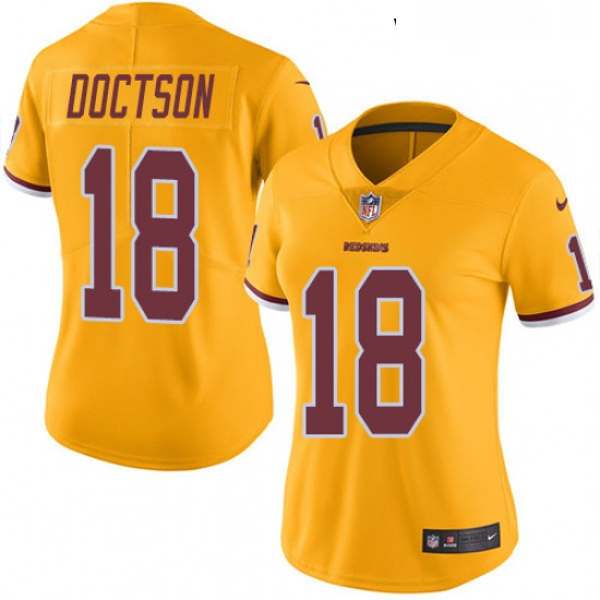 Womens Nike Washington Redskins 18 Josh Doctson Limited Gold Rush Vapor Untouchable NFL Jersey