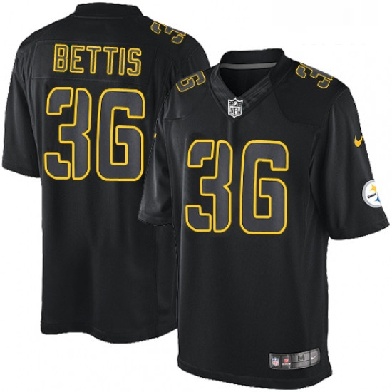 Mens Nike Pittsburgh Steelers 36 Jerome Bettis Limited Black Impact NFL Jersey