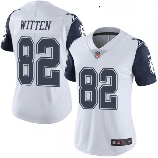 Womens Nike Dallas Cowboys 82 Jason Witten Limited White Rush Vapor Untouchable NFL Jersey