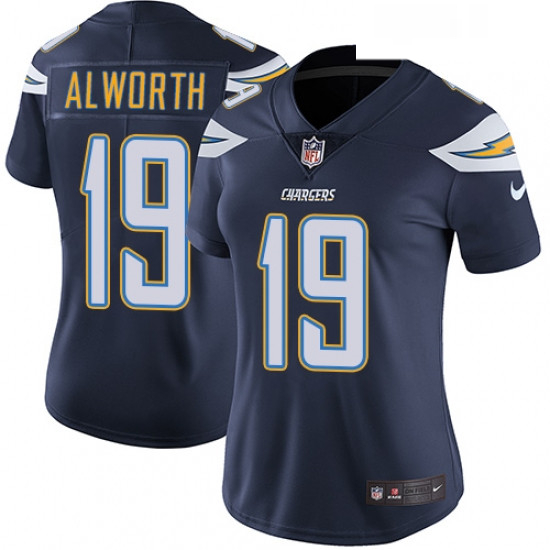 Womens Nike Los Angeles Chargers 19 Lance Alworth Navy Blue Team Color Vapor Untouchable Limited Pla