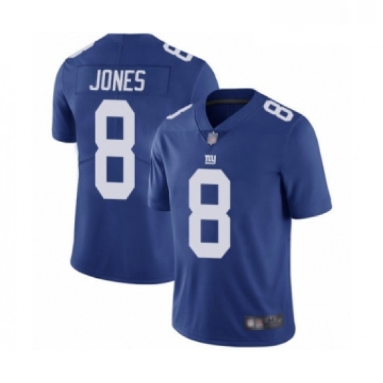 Youth New York Giants 8 Daniel Jones Royal Blue Team Color Vapor Untouchable Limited Player Football