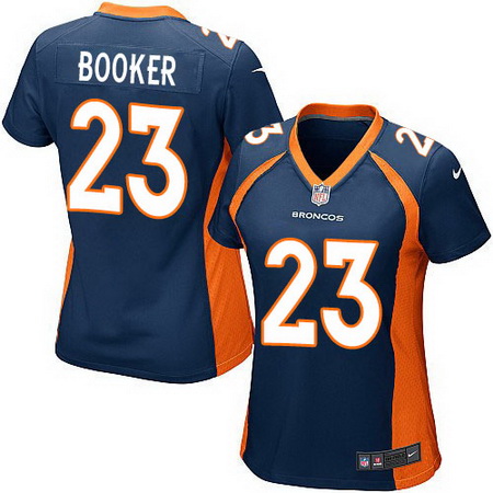 Nike Broncos #23 Devontae Booker Blue Alternate Womens Stitched NFL New Elite Jersey