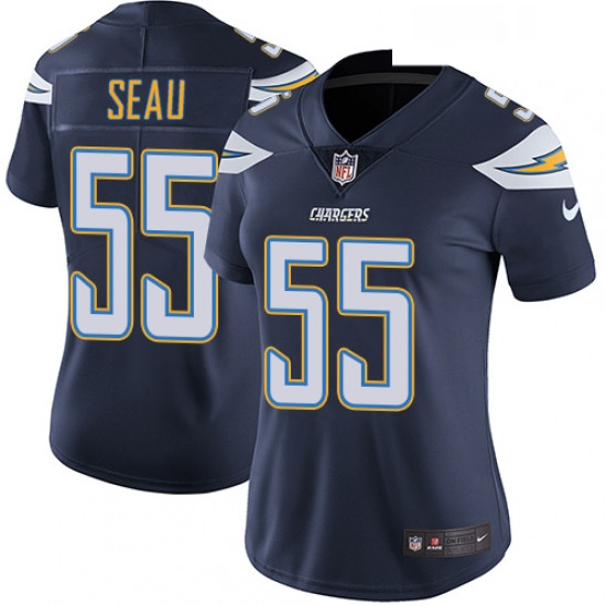 Womens Nike Los Angeles Chargers 55 Junior Seau Navy Blue Team Color Vapor Untouchable Limited Playe