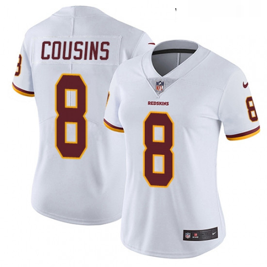 Womens Nike Washington Redskins 8 Kirk Cousins Elite White NFL Jersey